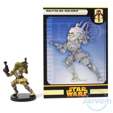 Star Wars Miniatures Revenge of the Sith 49/60 Nautolan Soldier w/ Card Combo
