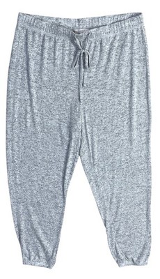 Loft Sleep Jogger Pants Grey Marled Size L Large Soft Pull-On Lounge Pajama
