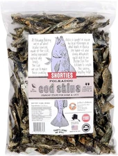 Polkadog Shorties Crunchy Cod Skin Dog Treat Sticks 2 Lb