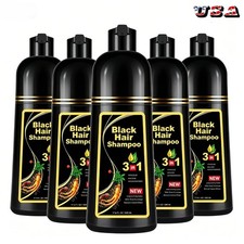 3 in 1 Black Hair Dye Shampoo Instant Color D...