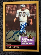 JIM OTTO Autograph Card Enor HOF #111 Oakland Raiders Auto FREE SHIPPING!