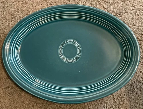 Fiesta Juniper 13.5" Large Oval Serving Platter Retired Homer Laughlin HLC USA