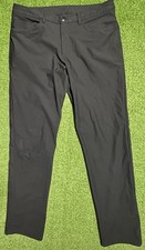 Lululemon ABC Pants Black Slim Fit Stretch Casual Outdoor Mens 34x32