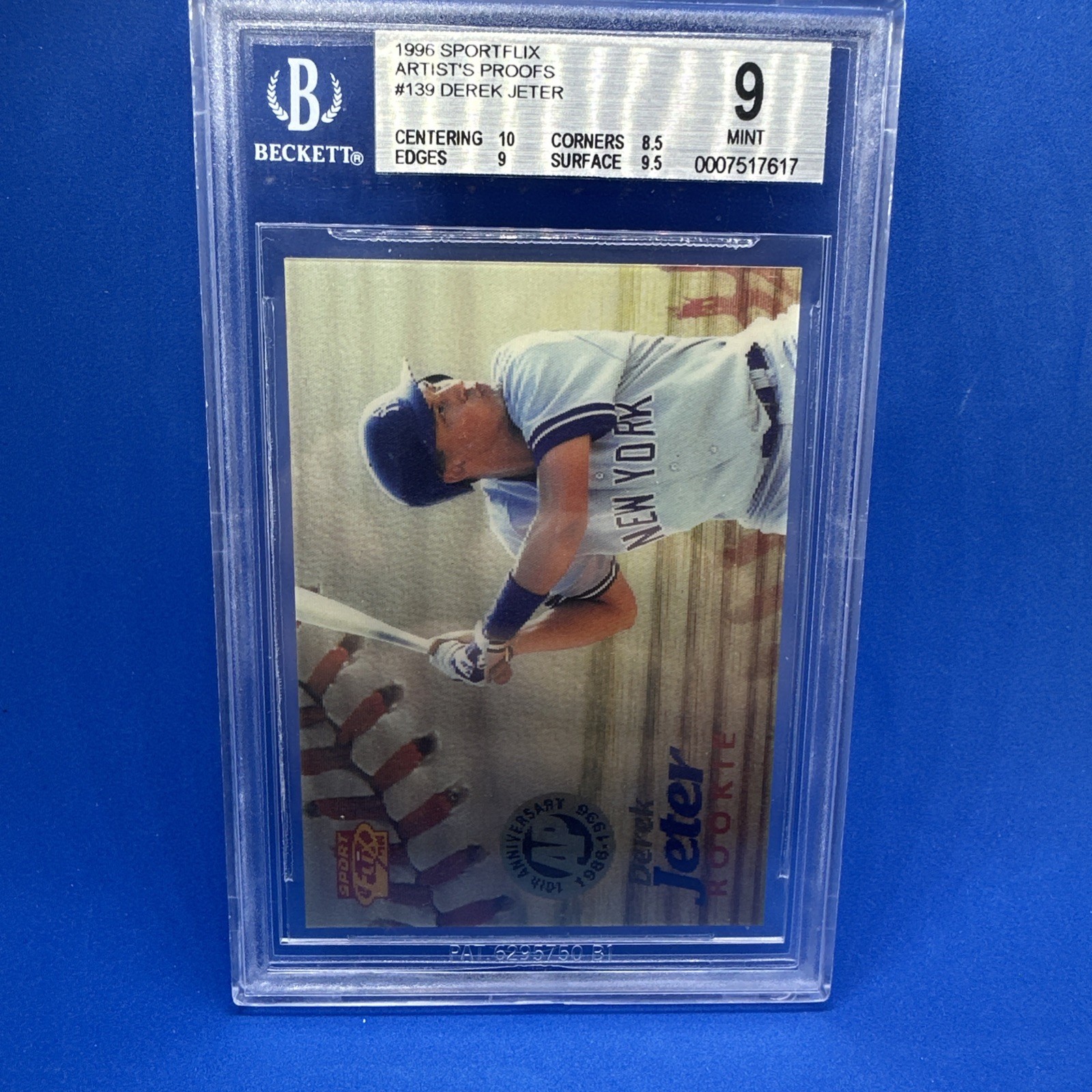 Derek Jeter 1996 Sportsflix Artist's Proof  BGS 9 