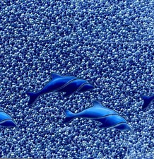 2 ft x 2 ft Pebble Dolphin Vinyl Liner Swimmi...