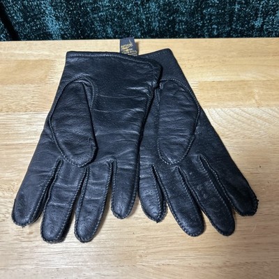 FOWNES Womens Leather Lined Gloves SZ Med/Brown