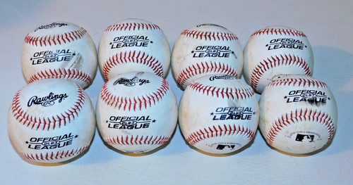 Rawlings OLB3 Official League 5-oz. 9-in. Baseballs Used Lot of 8 for Practice