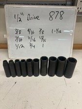 10 Lot - Proto Professional Deep Impact Socket 12 Drive Set Sae 38 1