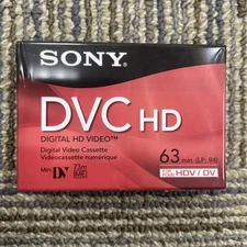 Sony Mini DV Digital Video Cassette DVC HD 63min LP94 Premium Tape Sealed