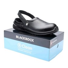 Blackrock Black Hygiene Safety Clog with Steel Toe Cap. Size 6