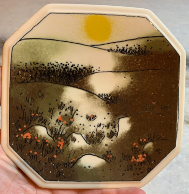 Halfi Luhli Sandström アートプレート フィンランド製 Finnair Arabia Finland Plate SUMMER MIDNIGHT SUN designed by