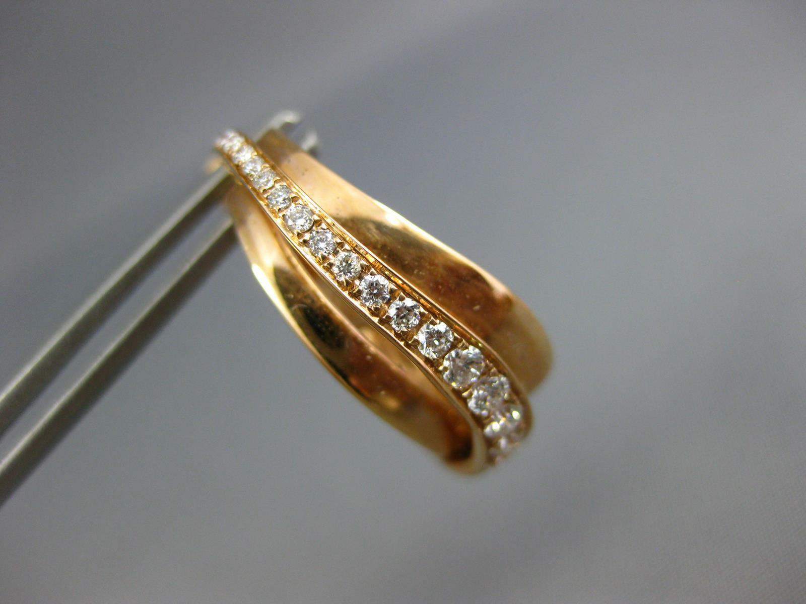 FILA ESTATE WIDE .61CT DIAMOND 18KT ROSE G MULTI ROW CLIP ON HOOP HANGING EARRINGS