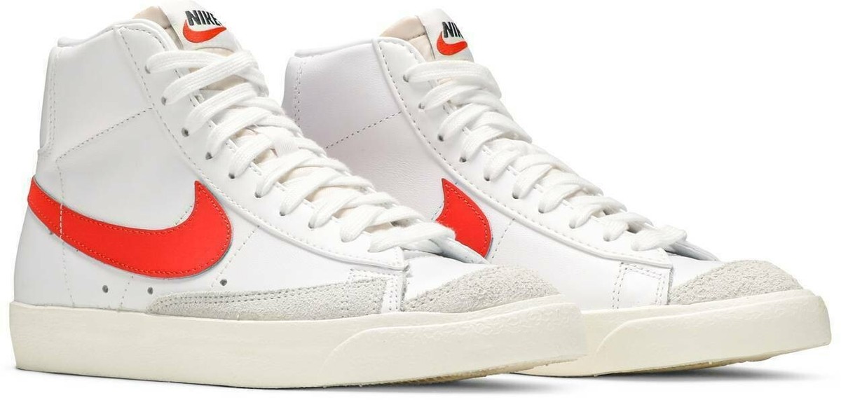 NEW Nike Blazer Mid '77 Size 10.5/Men's 9 White/Habanero Red-Sail