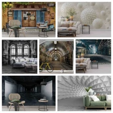 3D Building Interior Self-adhesive Wallpaper Removable Wallpaper Wall Mural