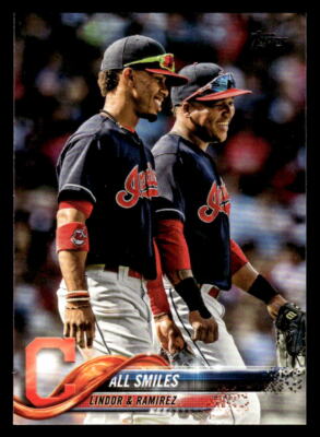 All Smiles (Francisco Lindor / Jose Ramirez) 2018  Topps Update #US199  Indians