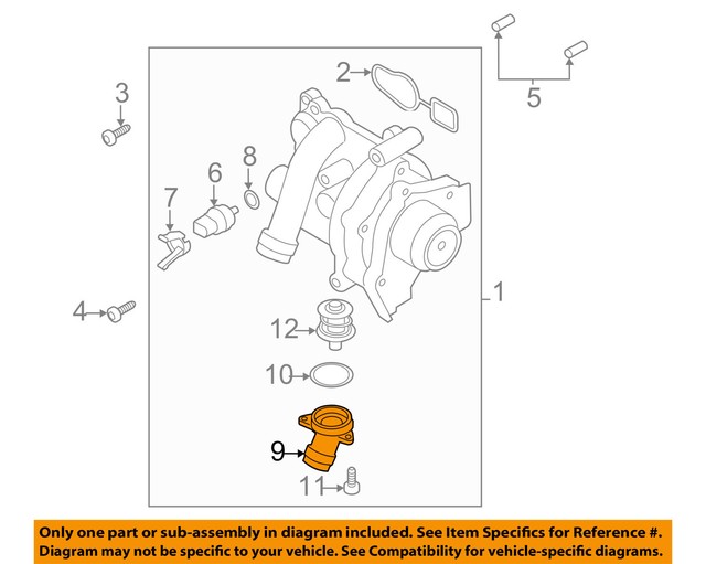 AUDI OEM 1117 Q5Engine Coolant Thermostat Housing 06H121121L eBay