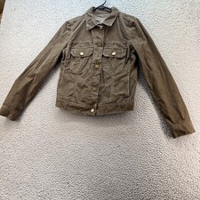 GAP 1969 Jacket Womens Size M Brown Corduroy Trucker Button Up Biker Retro Y2K