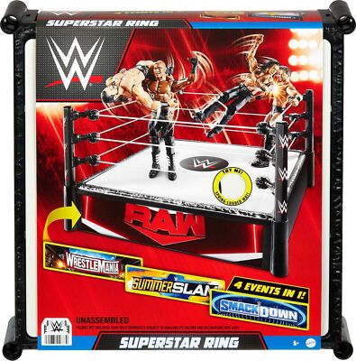 Mattel WWE Superstar Ring 6in Scale raw smackdown WrestleMania