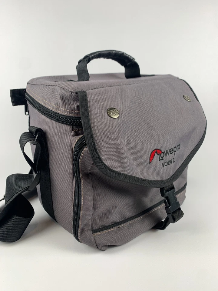 LowePro Nova 2 винтажная мягкая наплечная сумка для камеры разделители ручка для переноски серая - Изображение 2 из 4
