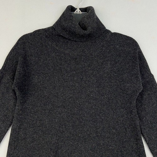 Theory Sweater Womens Medium Wool Tunic Turtleneck Quiet Luxury Tama Loryelle - Picture 2 of 15