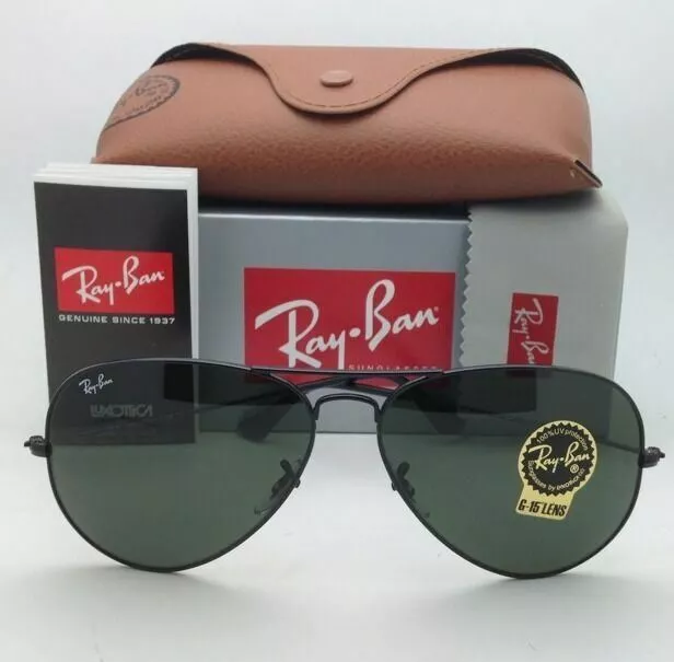 Ray Ban Sunglasses LARGE METAL II RB 3026 L2821 62 14 Black Frames