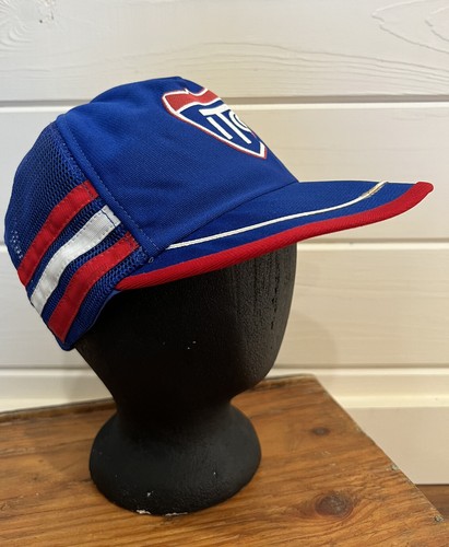 VINTAGE ITCO Transport 3 THREE STRIPE MESH TRUCKER SNAPBACK HAT - Picture 2 of 7