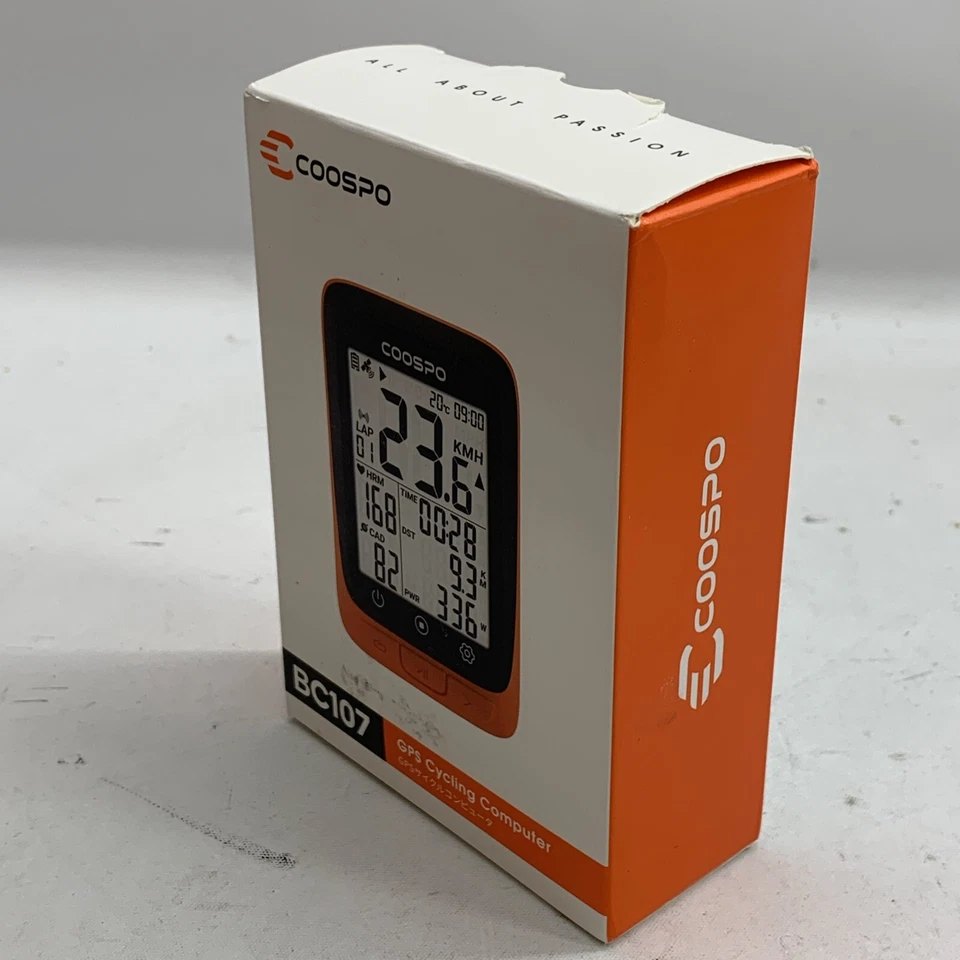 COOSPO Fahrradcomputer Kabellos GPS Fahrradcomputer GPS Bike Tracker BC107 Orange - Bild 3 von 4