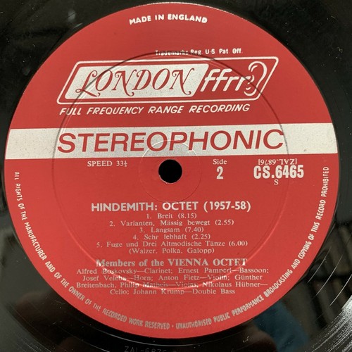 LONDON CS 6465 BRITTEN Sinfonietta HINDEMITH Octet VIENNA - ST LP DG 12 o'clock - Picture 4 of 4
