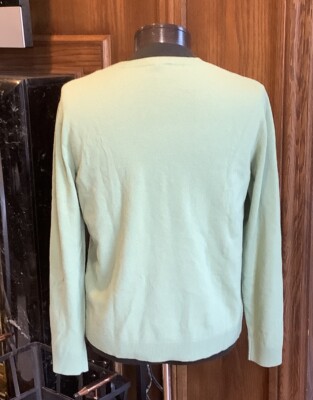 Valentino Green Thin Wool Cashmere Intarsia Sweater Beauty Is A