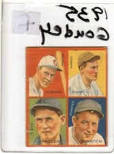 1935 GOUDEY HERMAN SUHR PADDEN BLANTON PIRATES FAIR 00002540