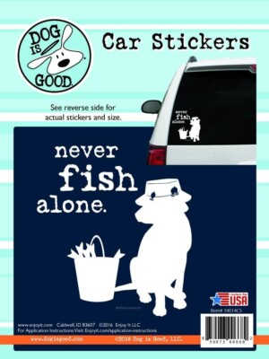 Enjoy It Llc 19014Cs ''Never Fish Alone''  Car Sticker
