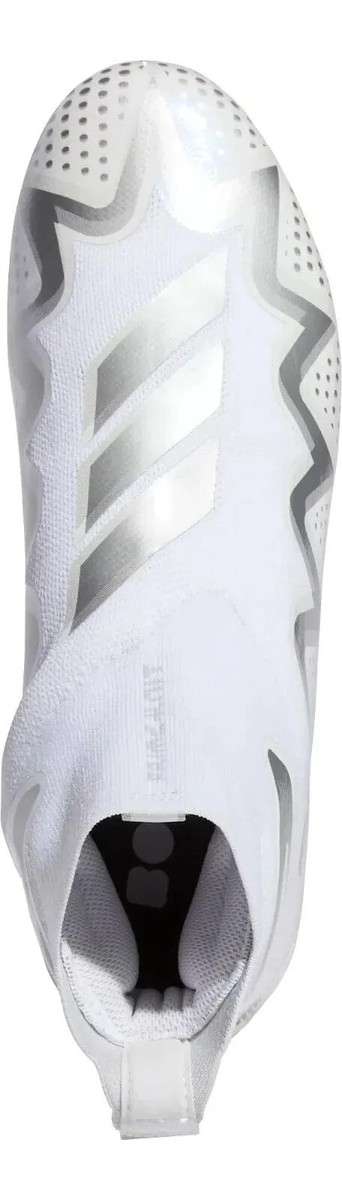 Sz 11 Adidas Primeknit Freak Ultra 22 White Silver PK Football Cleats GX5131 Sz 11 Adidas Primeknit Freak Ultra 22 White Silver PK  main image 3