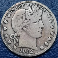 1912 S Barber Half Dollar 50c Better Grade #73025