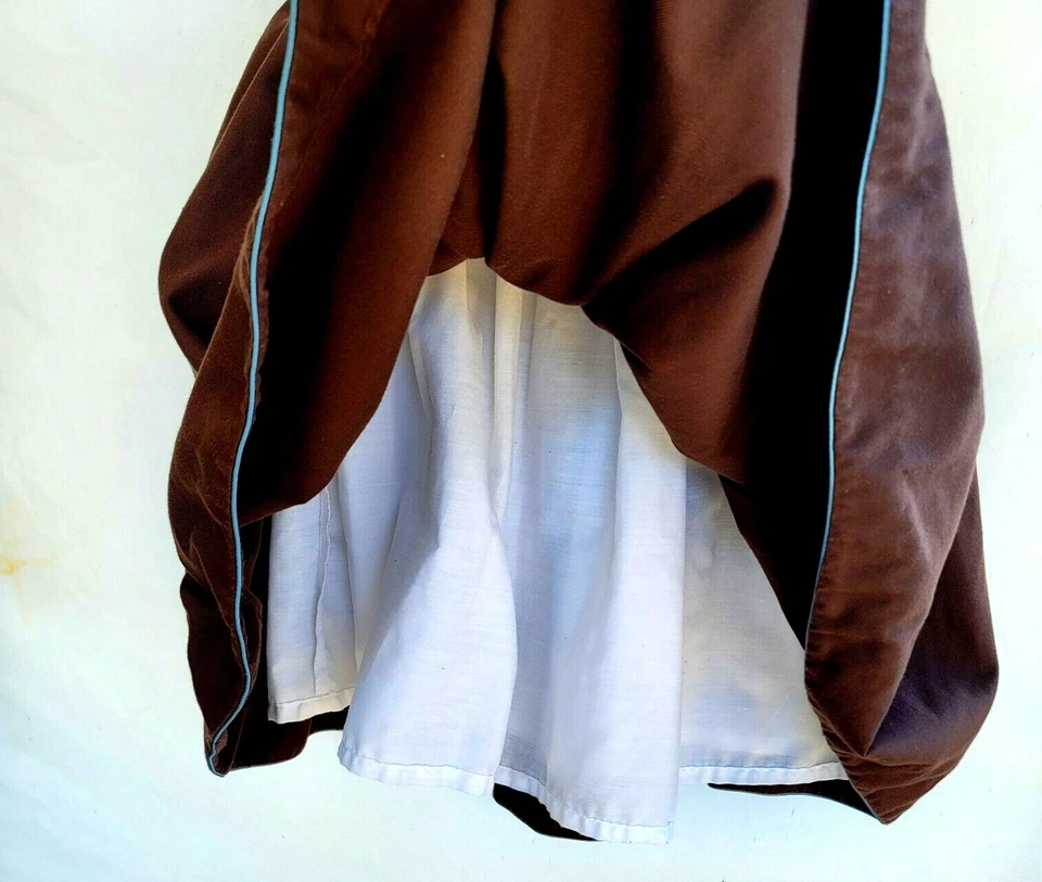 Luli & Me Dress Size 4 Smocked Floral Bodice Brown Lined Tie Belt - Image 4 of 4