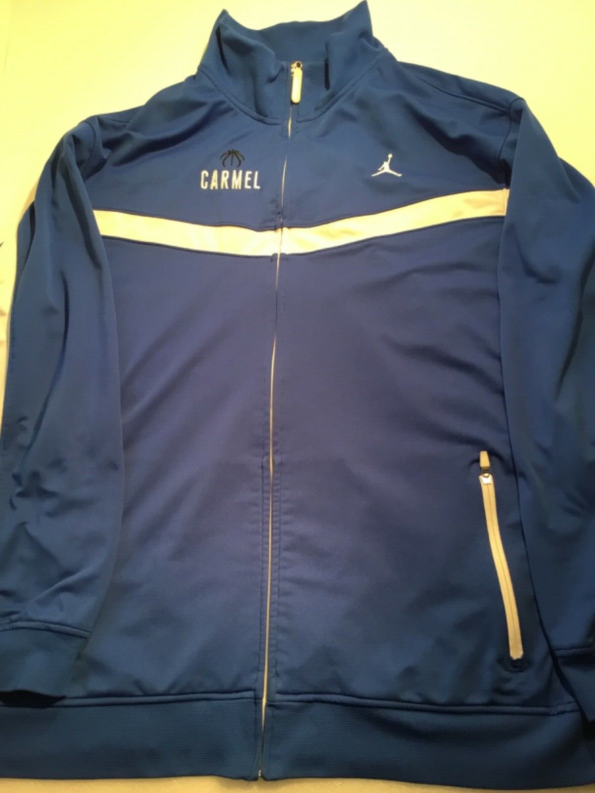 Men’s Jordan Athletic Basketball Jacket Size 2XL Blue… Gem