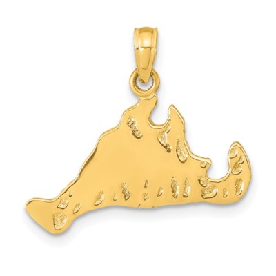 14k Gelbgold Martha's Vineyard Island Anhänger für Frauen