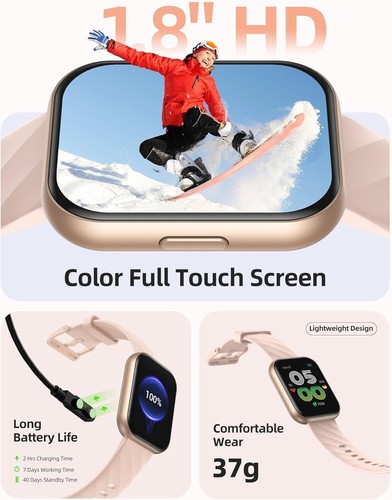 Fitness Health Smartwatch Heart Rate Monitor Activity Tracker NEW - Picture 7 of 9
