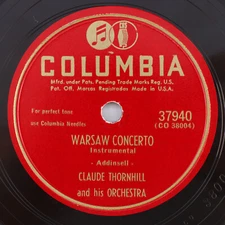 Claude Thornhill  - Warsaw Concerto / Love For Love - 1947 78 rpm Record 37940