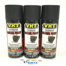 VHT SP906-3 PACK SATIN BLACK Barrel Paint with Ceramic High Temperature - 11 oz