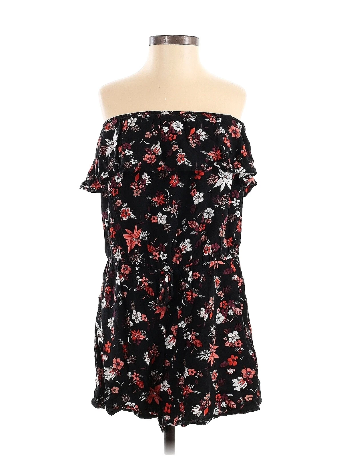 Monos Mossimo negro Floral & Rompers for Women