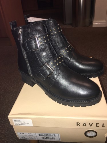 Ravel Ladies Black Leather Boots. Troya 