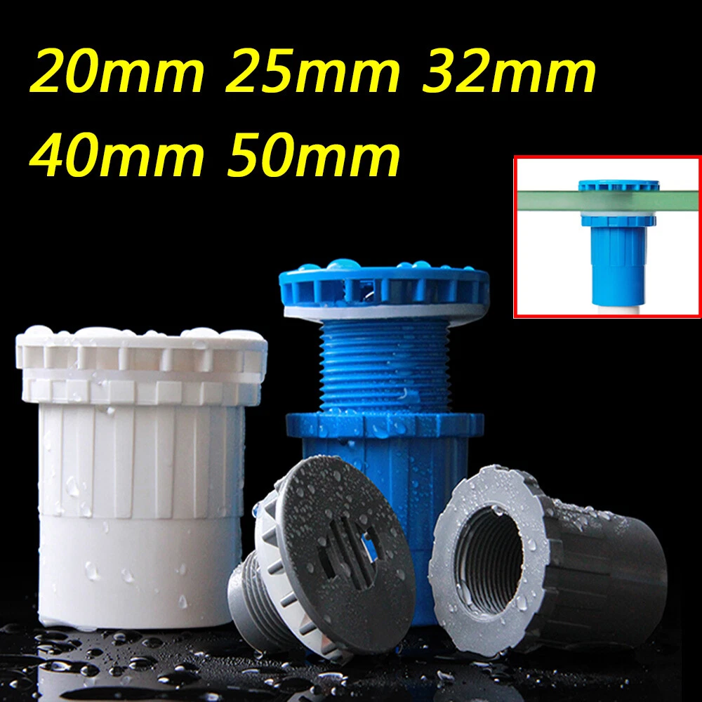 Straight PVC Drain Pipe Joint Fittings for Aquarium Fish Tank 20 25 30 40 50mm