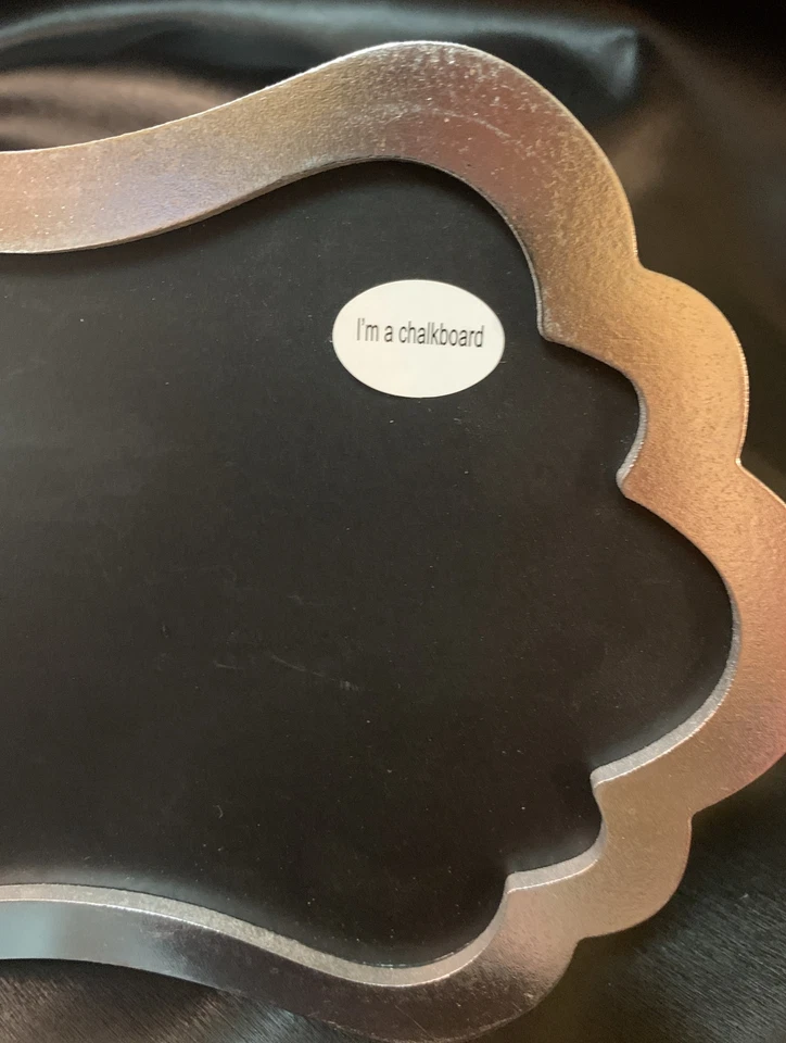 Shiny Silver Chalkboard Horizontal Easel Personalize Wedding Party 8”x11” New - Image 3 of 4