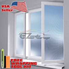 *12"x60" Carbon Fiber Frosted Film Glass Home Bathroom Window Security Privacy