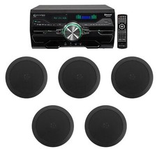 DV4000 4000w Bluetooth Home Theater DVD Receiver 5 5.25" Black Ceiling Speakers