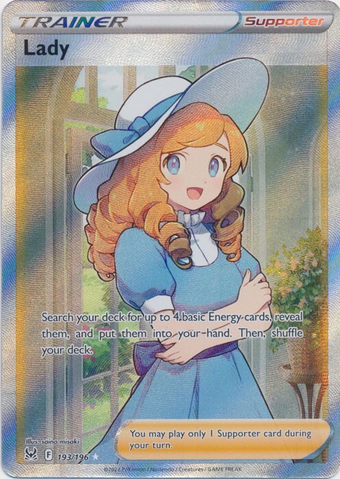 Lady (Full Art) 193/196 Ultra Rare Lost Origin Pokemon TCG