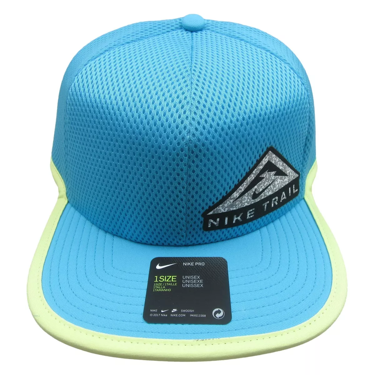 Nike Dri FIT Pro Trail Running Cap Hat Adult One Size Blue NEW