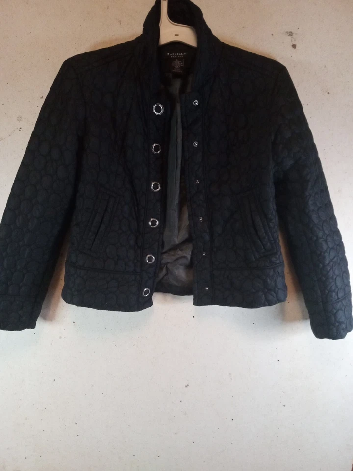 RAFAELLA PETITES Long Sleeve Nylon Quilted Jacket Button Up With Pockets - Image 4 of 4