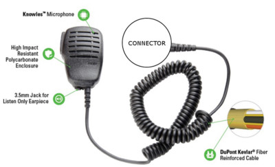 ARC S10HRMT Compact S10 Speaker Mic for Midland Maxon STP Series 8-Pin Hirose