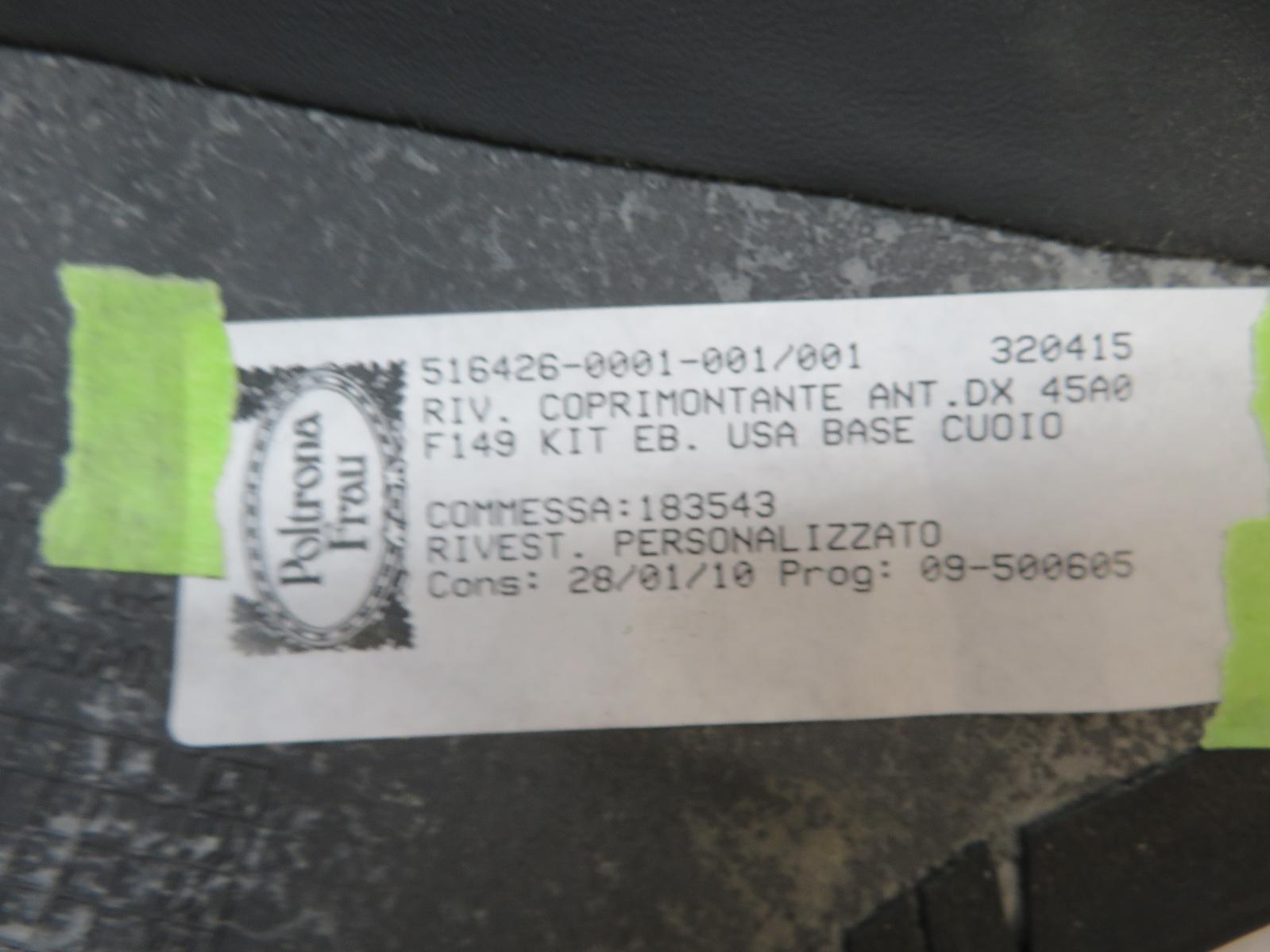 2010 FERRARI CALIFORNIA RIGHT SIDE A PILLAR TRIM FRONT POST COVER OEM 080581100